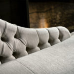 Penelope Asymmetrical Grey Sofa by Black Tie