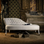 Penelope Asymmetrical Grey Sofa by Black Tie