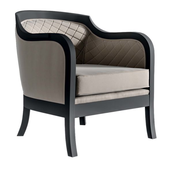 Beverly Hills Armchair with Rounded Armrests by Carpanese Home