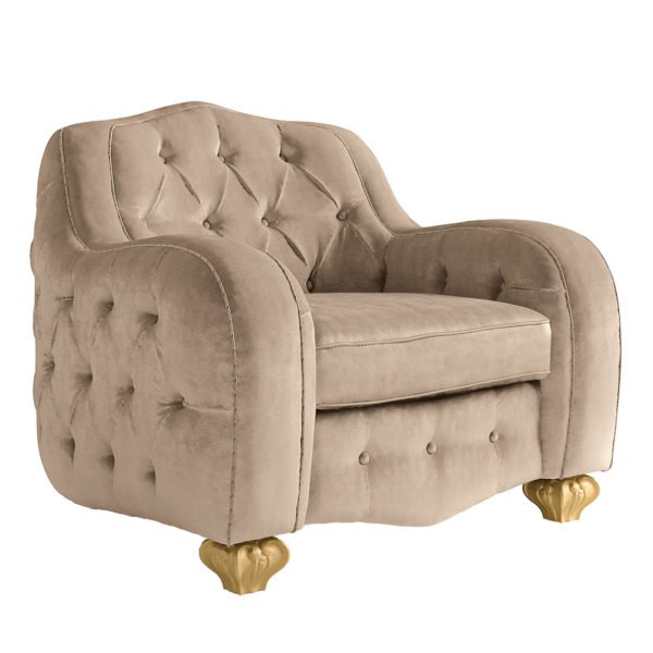 House of Art Beige  5137 Armchair by Carpanese Home