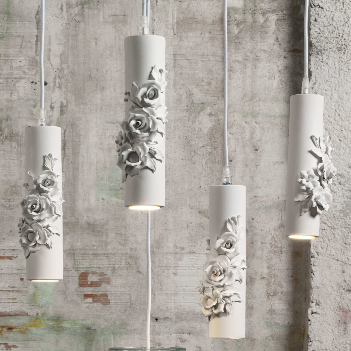 Capodimonte White Pendant Lamp by Karman