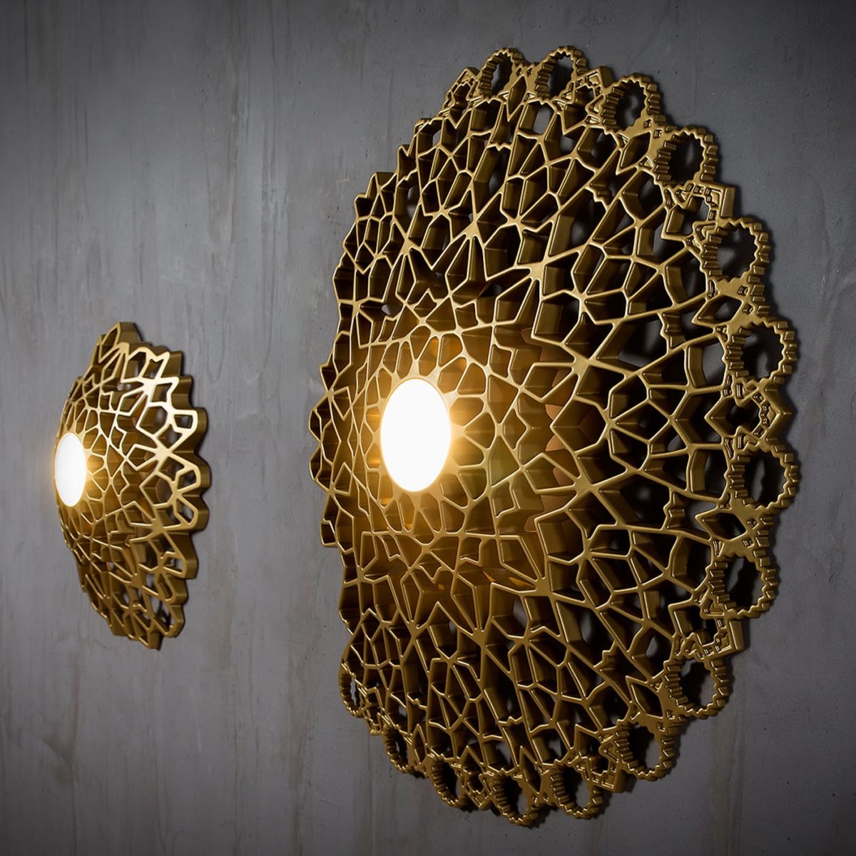 Notredame Large Gold en Wall Lamp by Karman