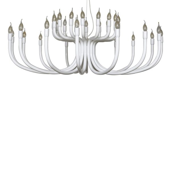 Snoob Large White Chandelier by Karman