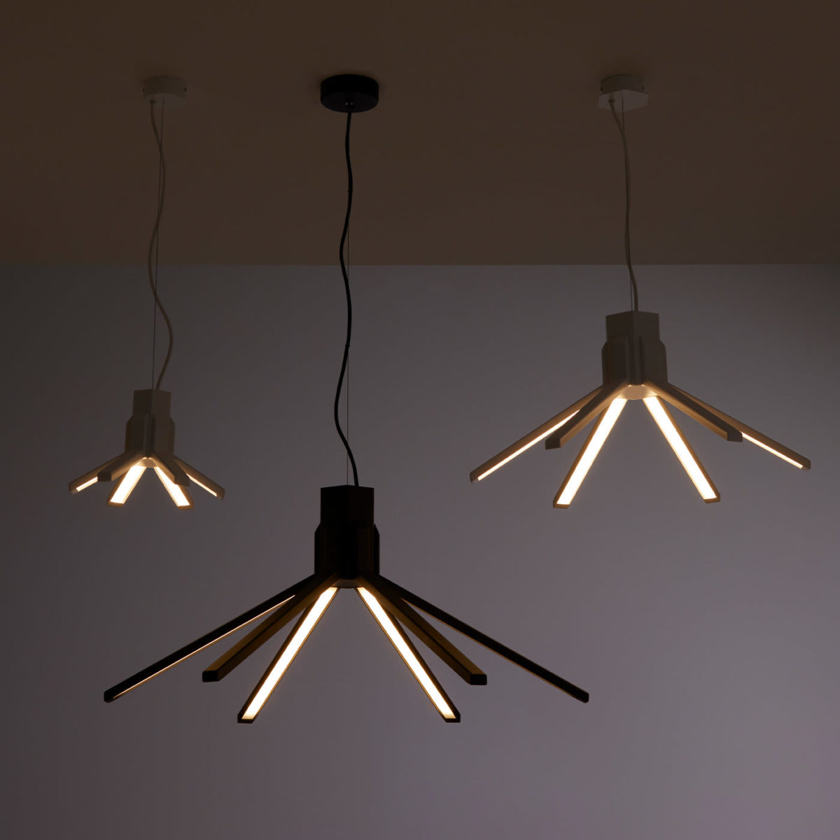 Aster Extralarge Black Pendant Lamp by MM Lampadari