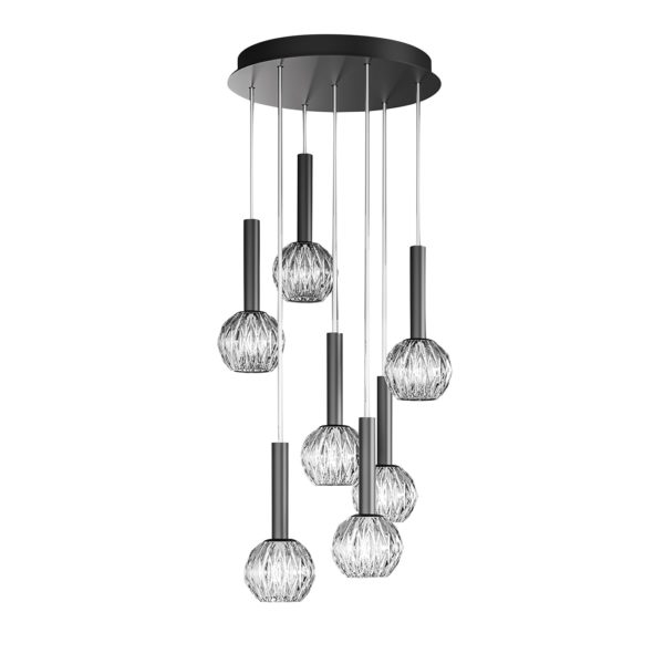 Bella Tube 7-Light Chandelier by MM Lampadari