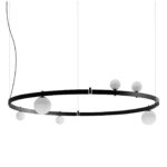 Stant 6-Light Large Circular Black Chandelier by Karman