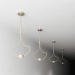 1920 Gold en Pendant Lamp by MM Lampadari