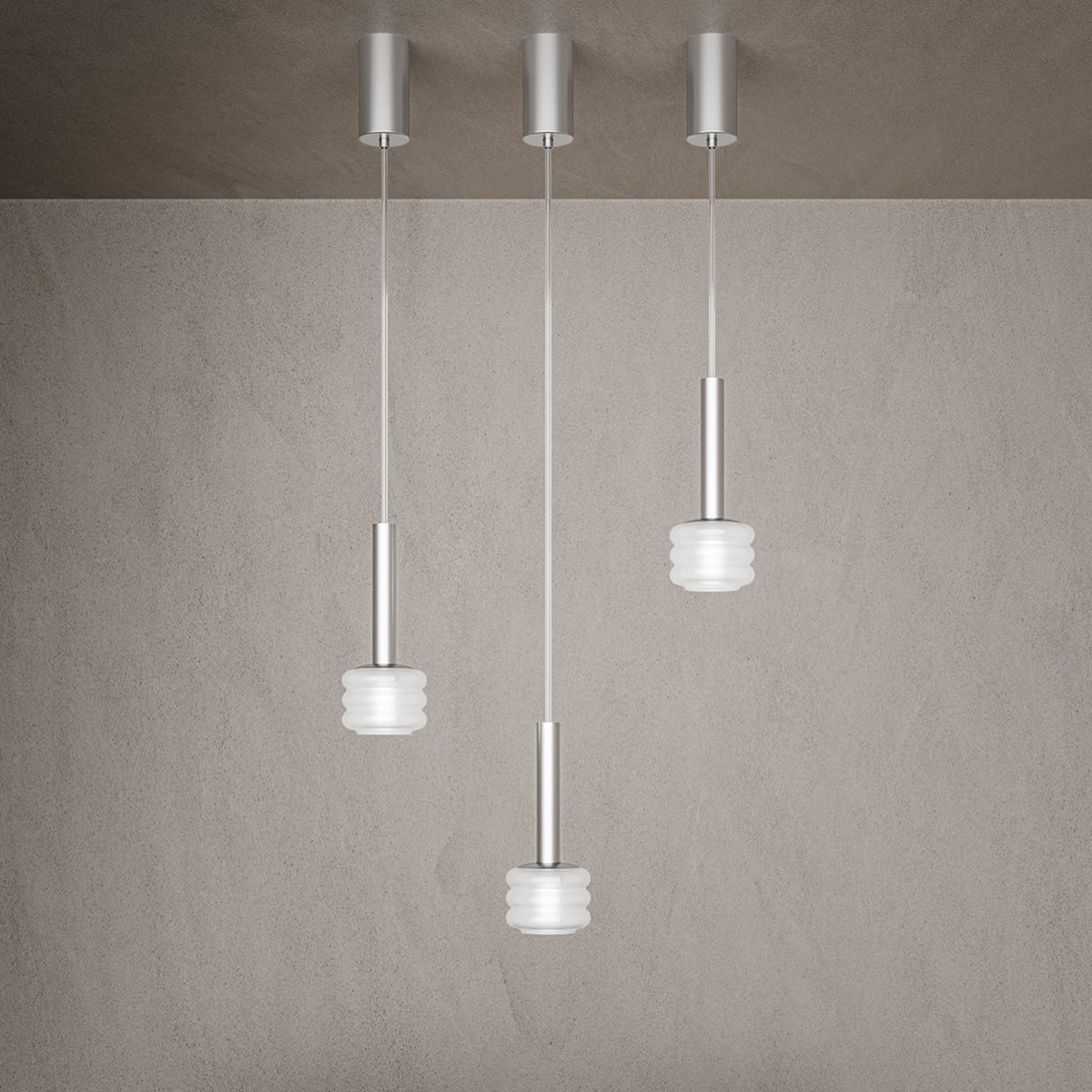 Motto Tube Gray  Pendant Lamp by MM Lampadari