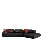 Naxos Angular Modular Burgundy Sofa by Ferri 1956