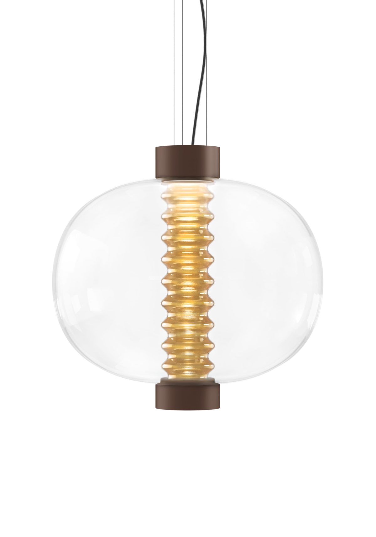 Bohla Amber Suspension Lamp by KDLN