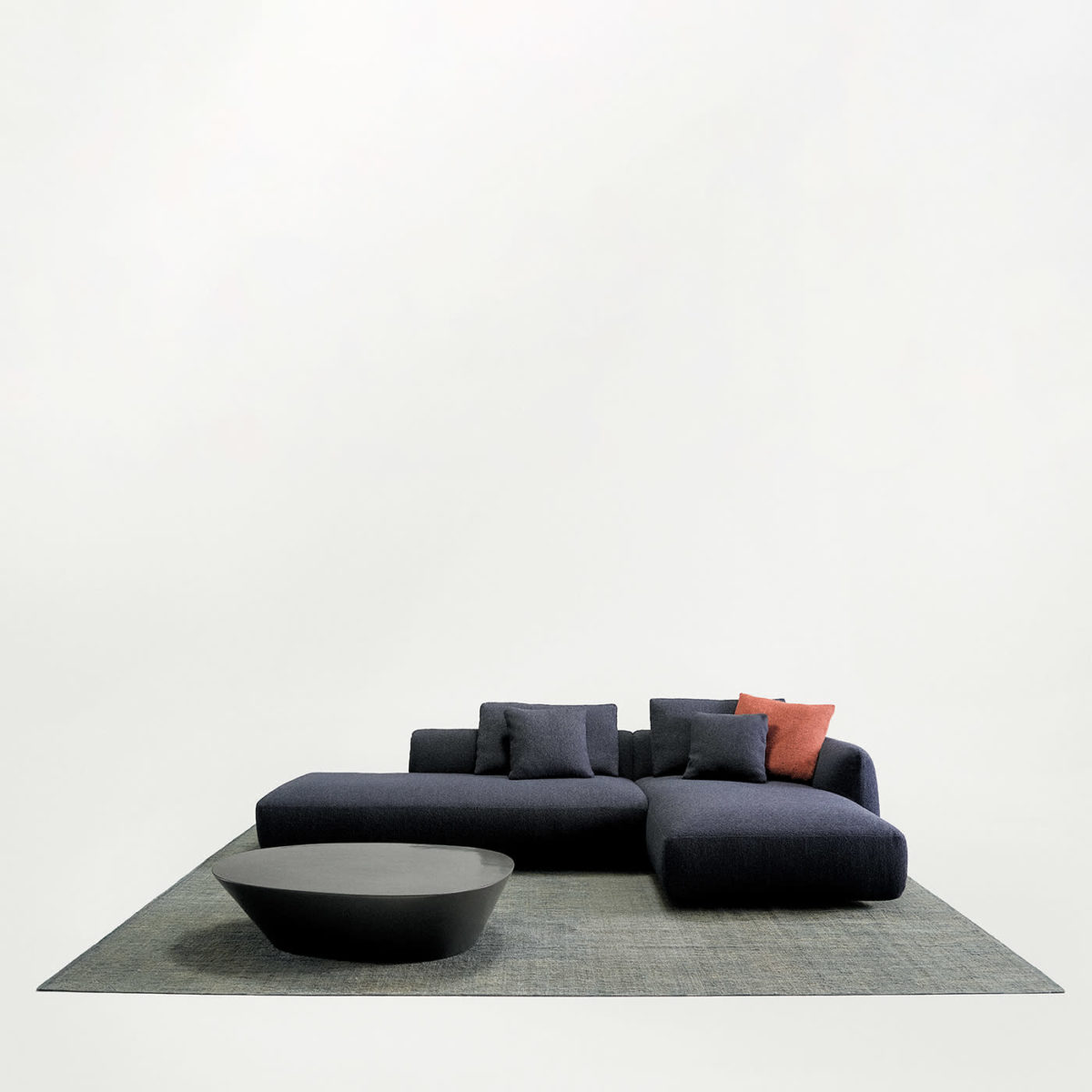 Stone 747 Dark Coffee Table by Ferri 1956