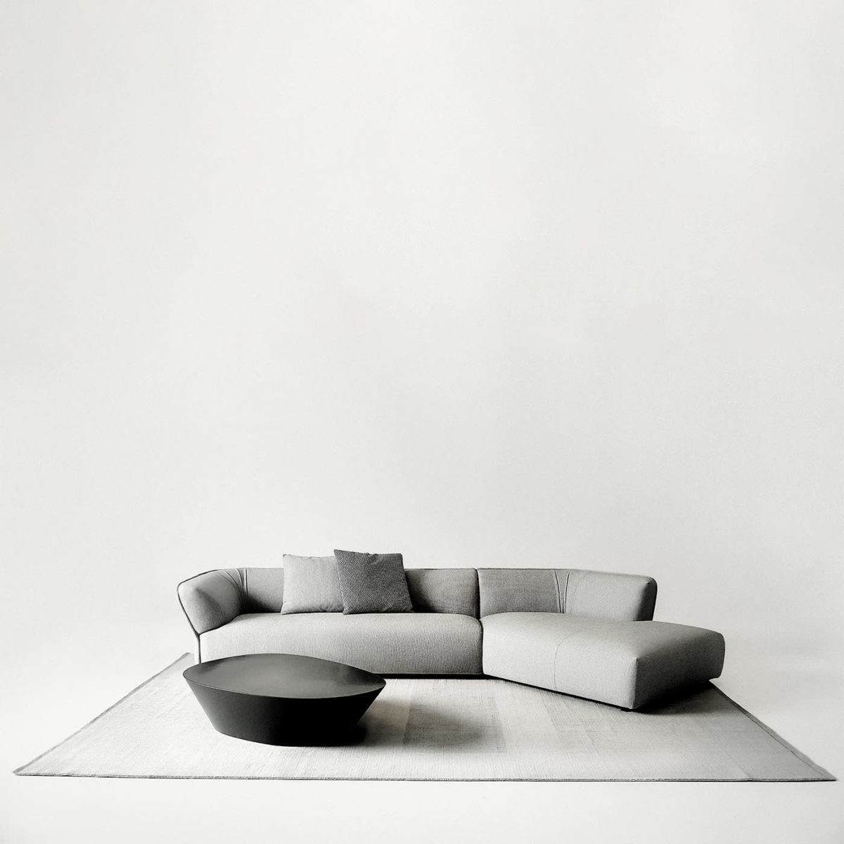 Stone 747 Dark Coffee Table by Ferri 1956