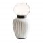 Layla White Striped Table Lamp by MM Lampadari