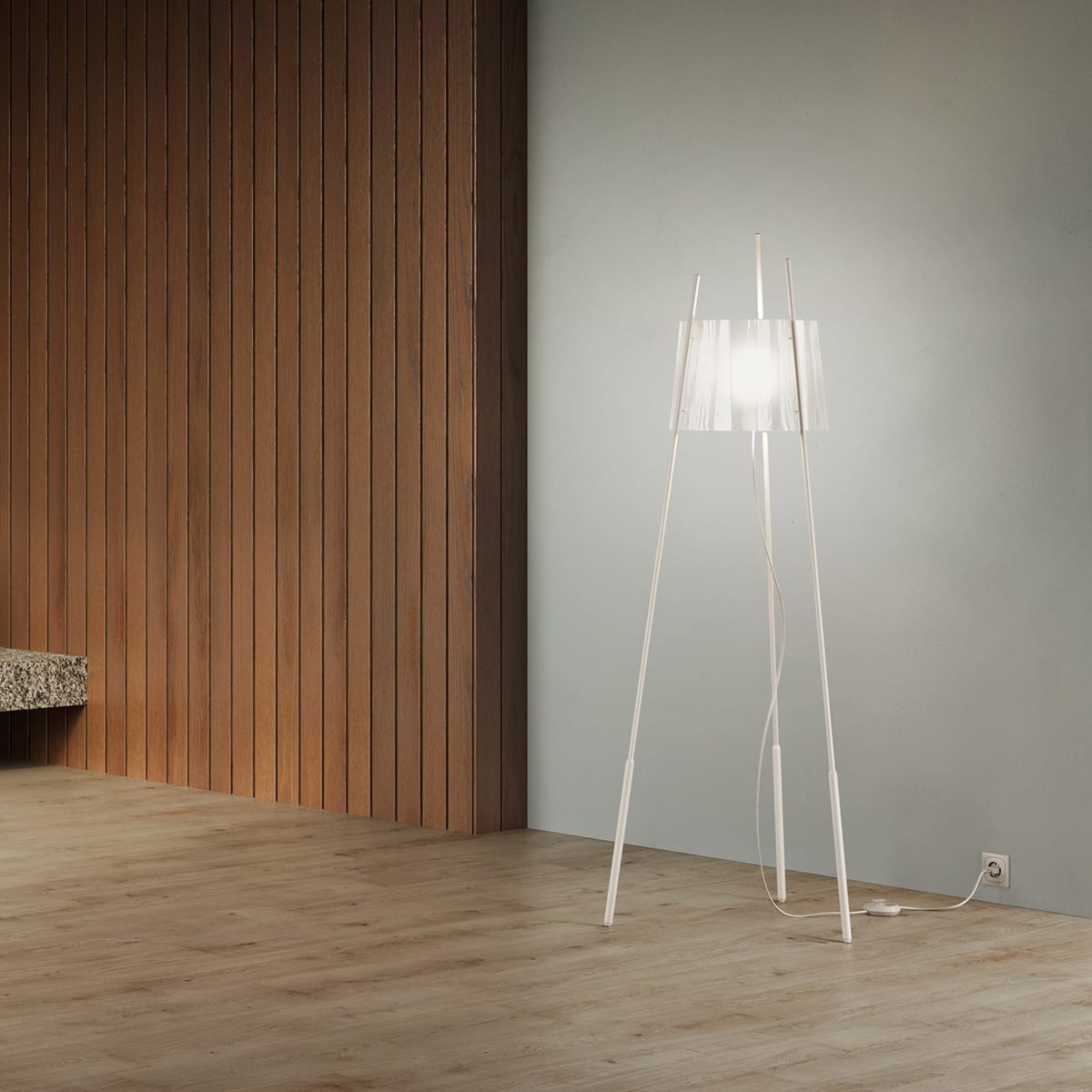 Tyla White Floor Lamp by KDLN