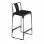 Mingx Low Black Stool with Backrest by Driade