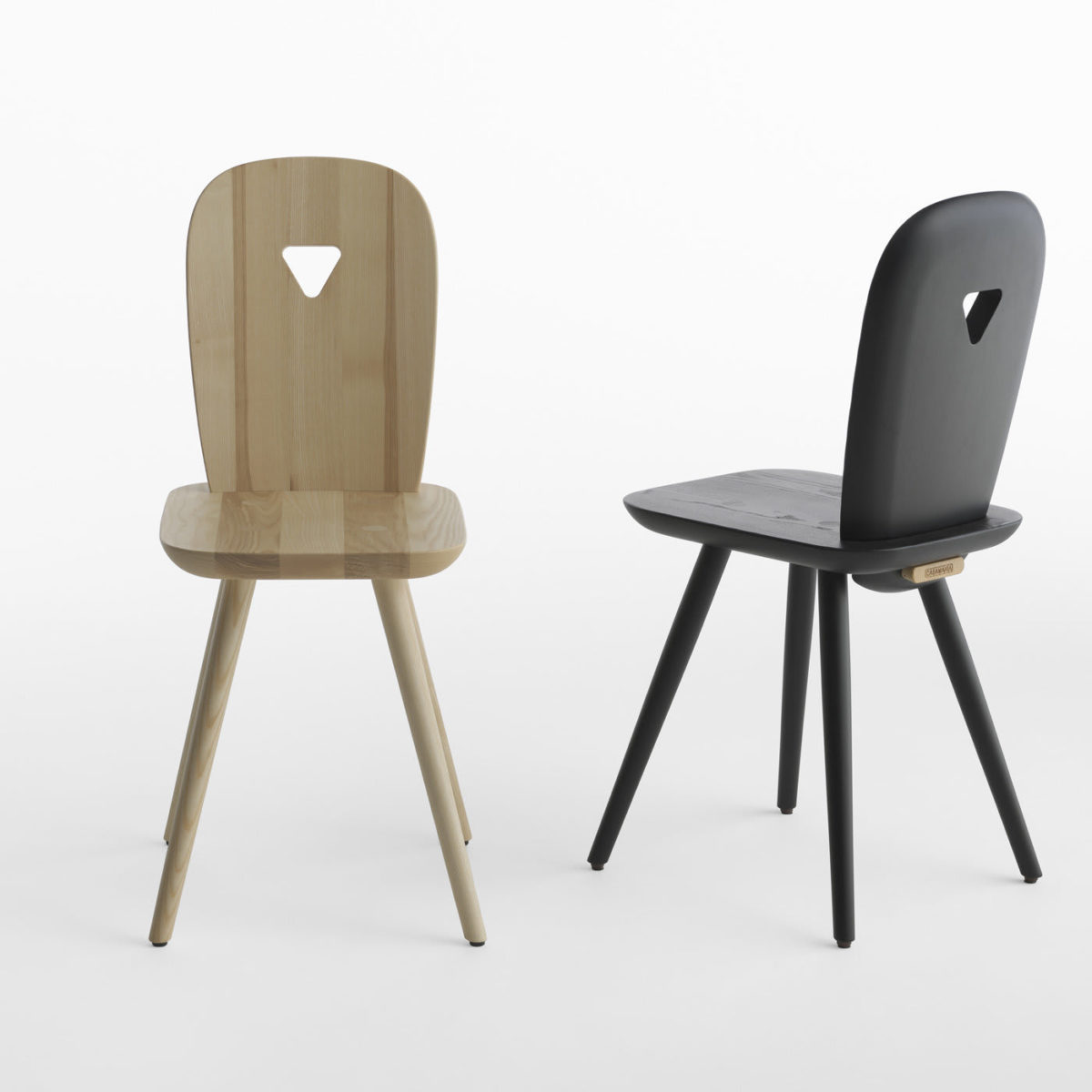 La-Dina Set of 2 Ash Wood Chairs by Casamania & Horm