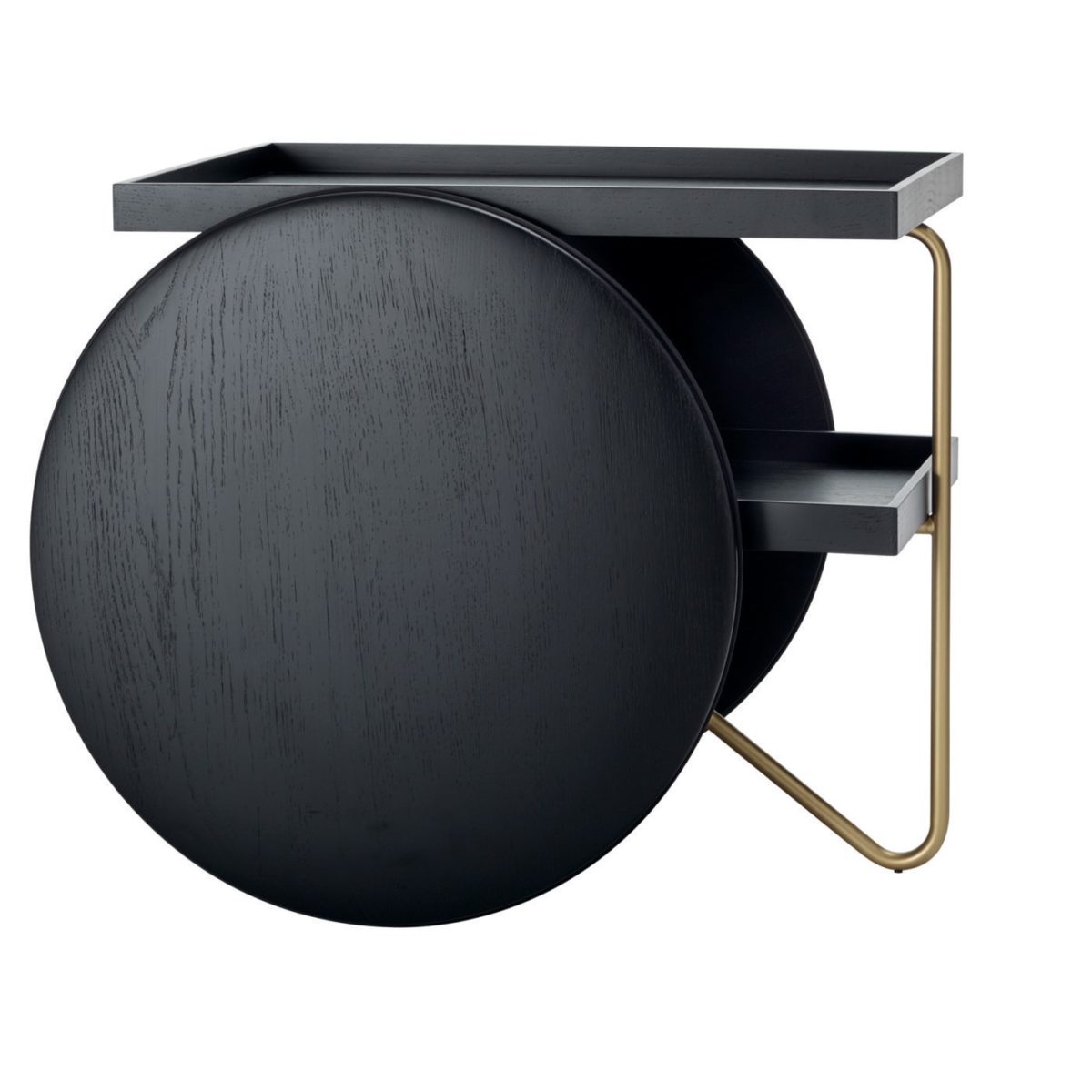 Chariot Black Trolley Table by GamFratesi by Casamania & Horm