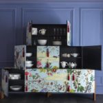 Ziqqurat 3-Module Floral Polychrome Cabinet by Driade