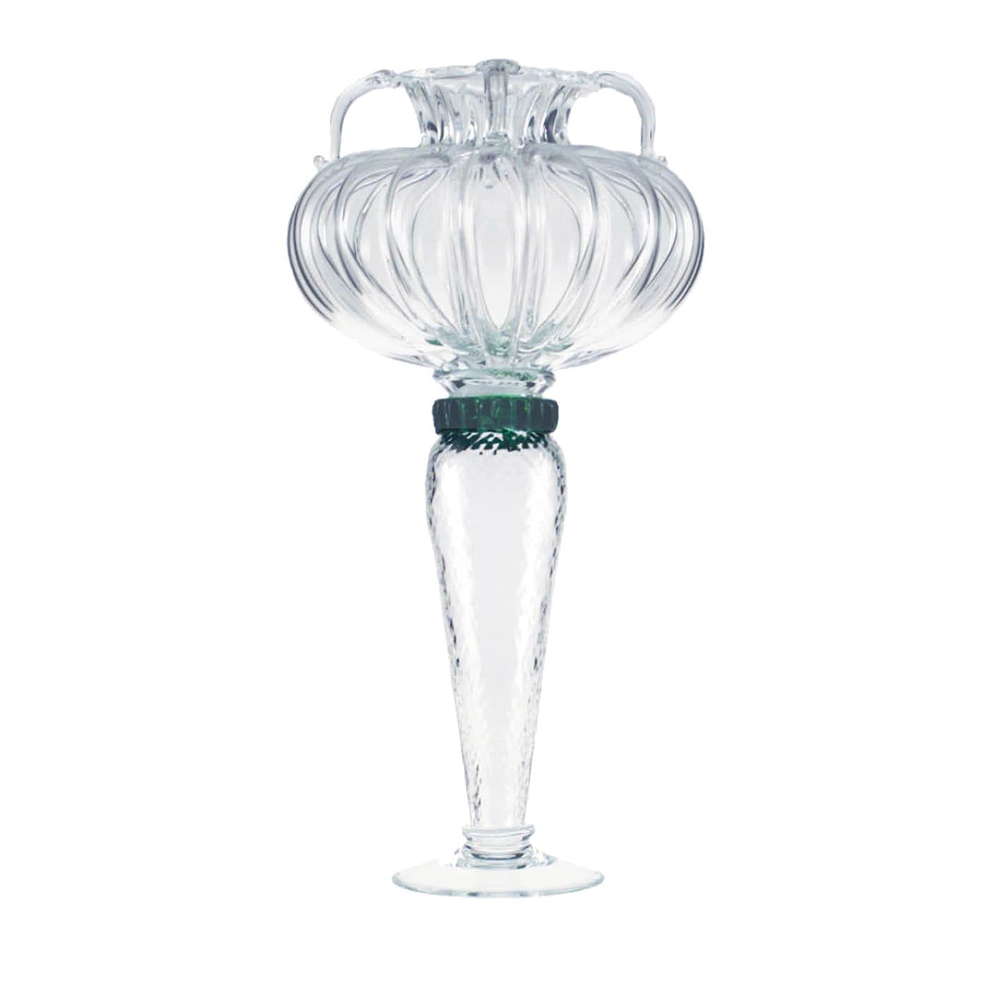 Hera Transparent & Green Vase by Driade