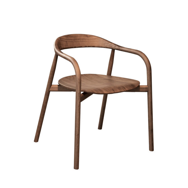 Autumn Chair with Walnut Finish by SOVET Italia