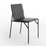 Tout Le Jour Black Leather Chair by Casamania & Horm