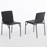 Tout Le Jour Black Leather Chair by Casamania & Horm