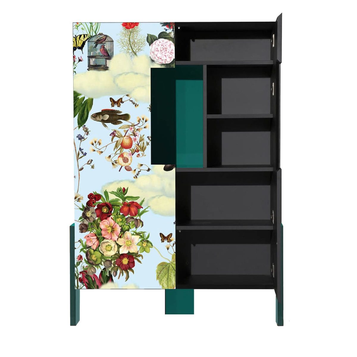 Ziqqurat Floral Polychrome Cabinet by Driade