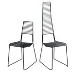 Alieno Set of 2 Black High Chairs by Casamania & Horm