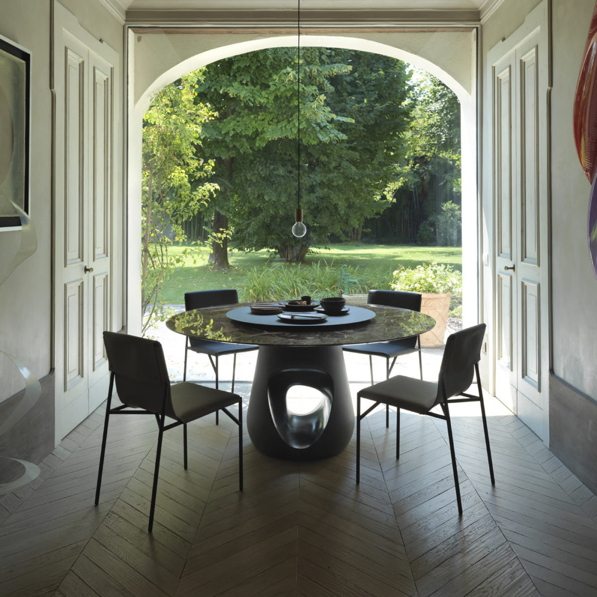 Barbara Dining Table with Emperador Marble Top by Casamania & Horm