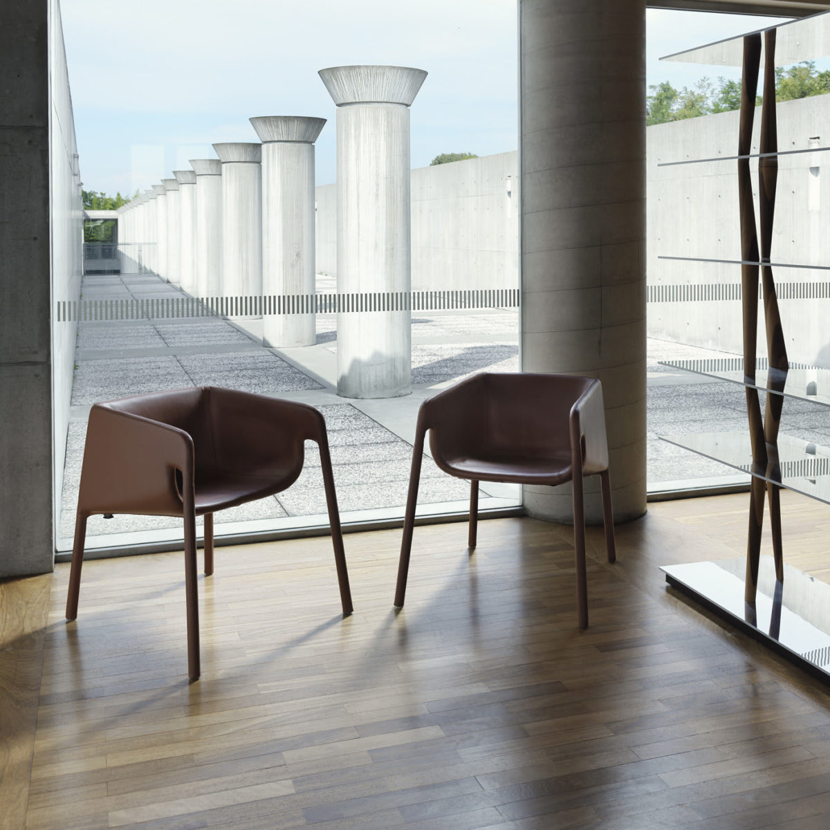 Lobby Brown Leather Chair by Casamania & Horm