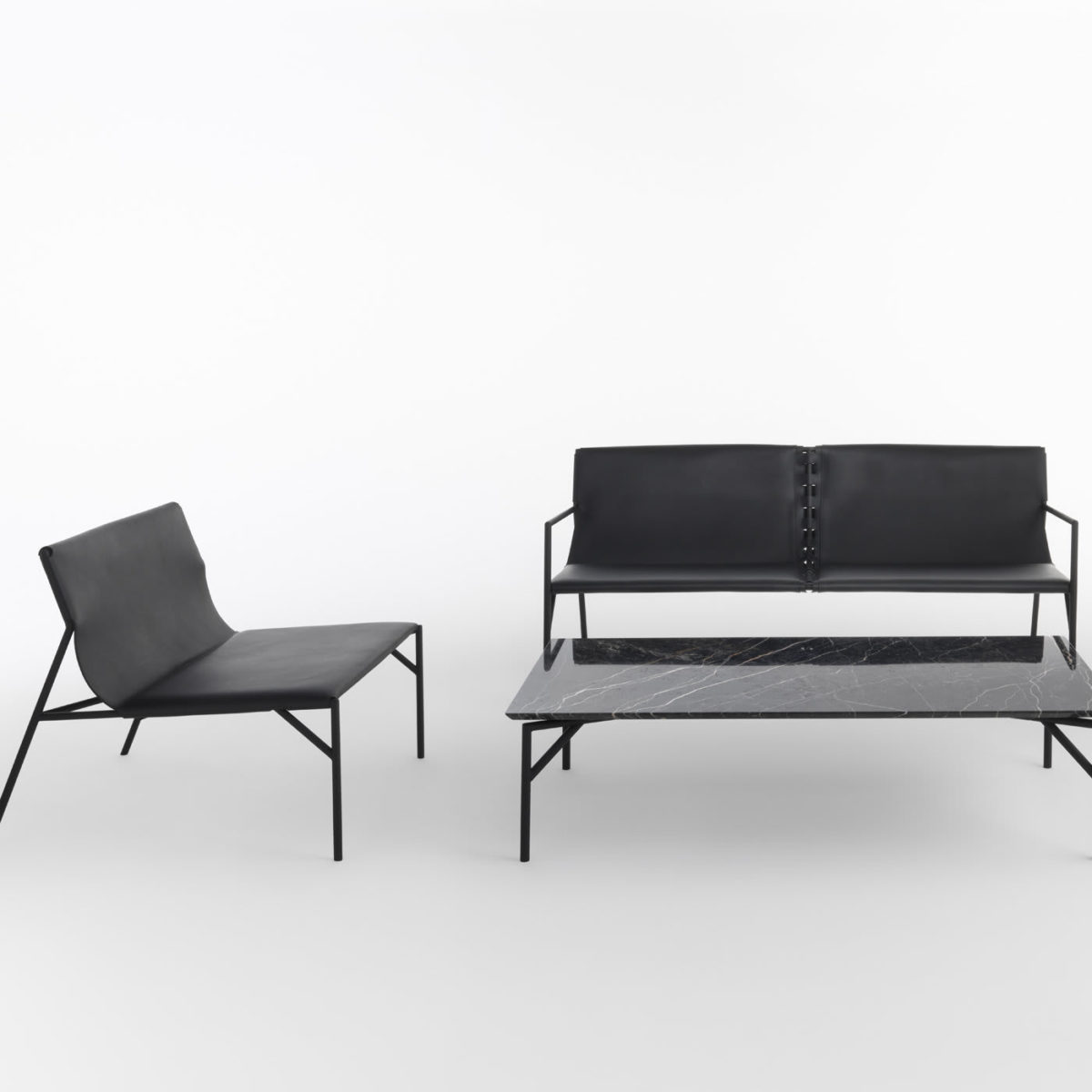 Tout Le Jour Black Sofa by Casamania & Horm