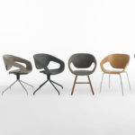 Vad Leather Chair with Metal Legs by Casamania & Horm