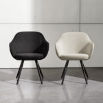 Cadira Cone-Shaped Black Chair with Armrests by SOVET Italia