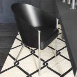 King Costes Black Mahogany & Leather Chair by Driade