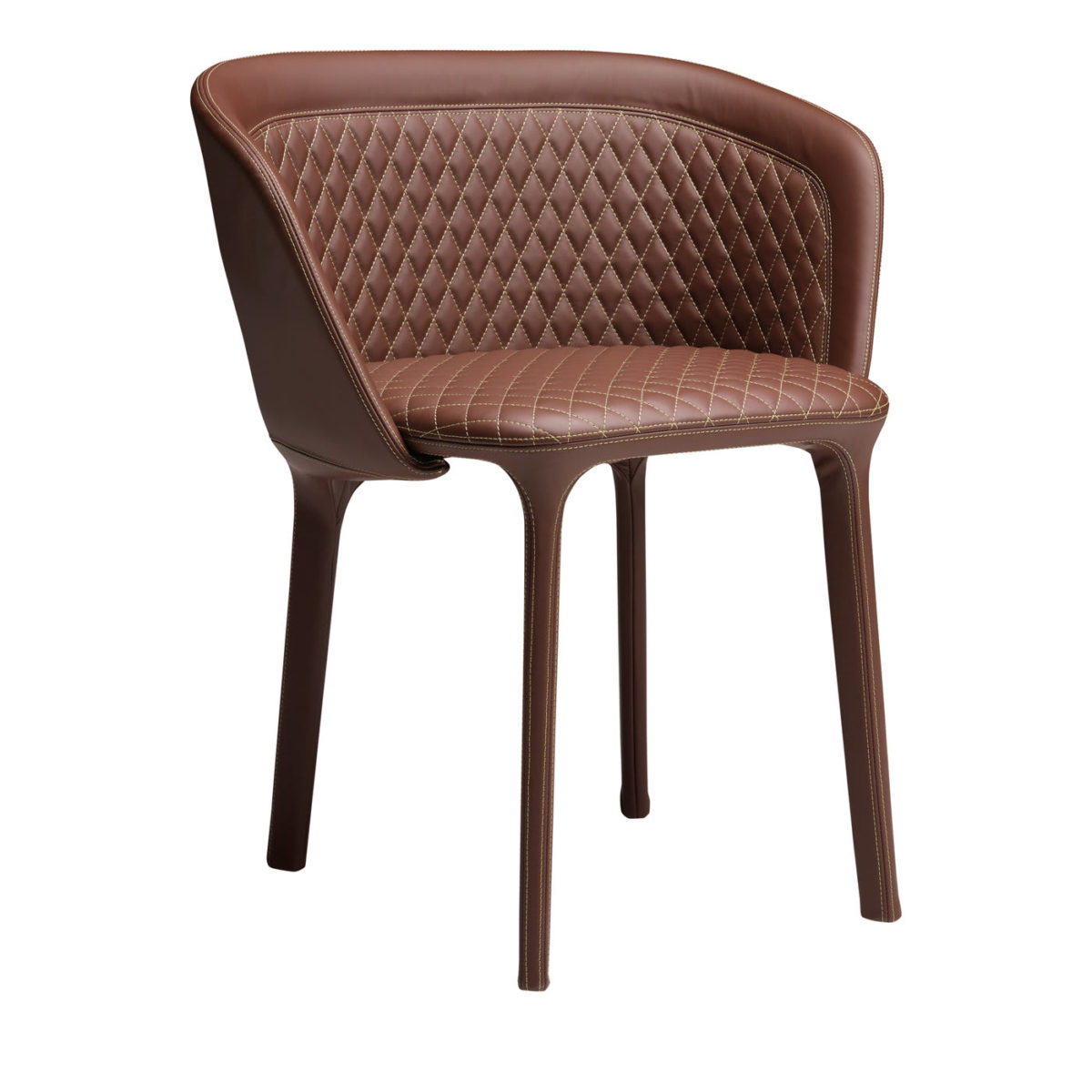 Lepel Brown Leather Chair by Casamania & Horm