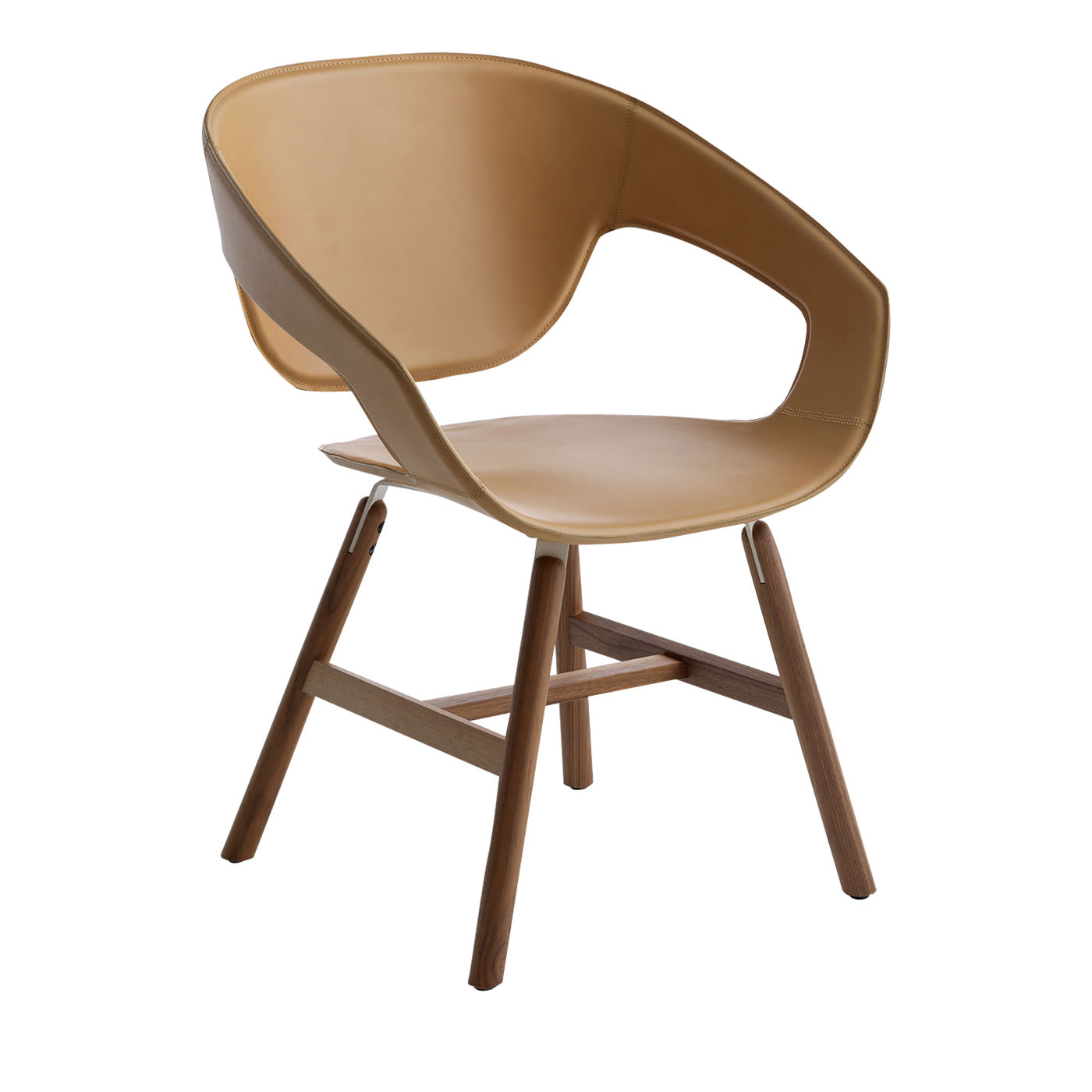 Vad Leather Chair with Wood Legs by Casamania & Horm