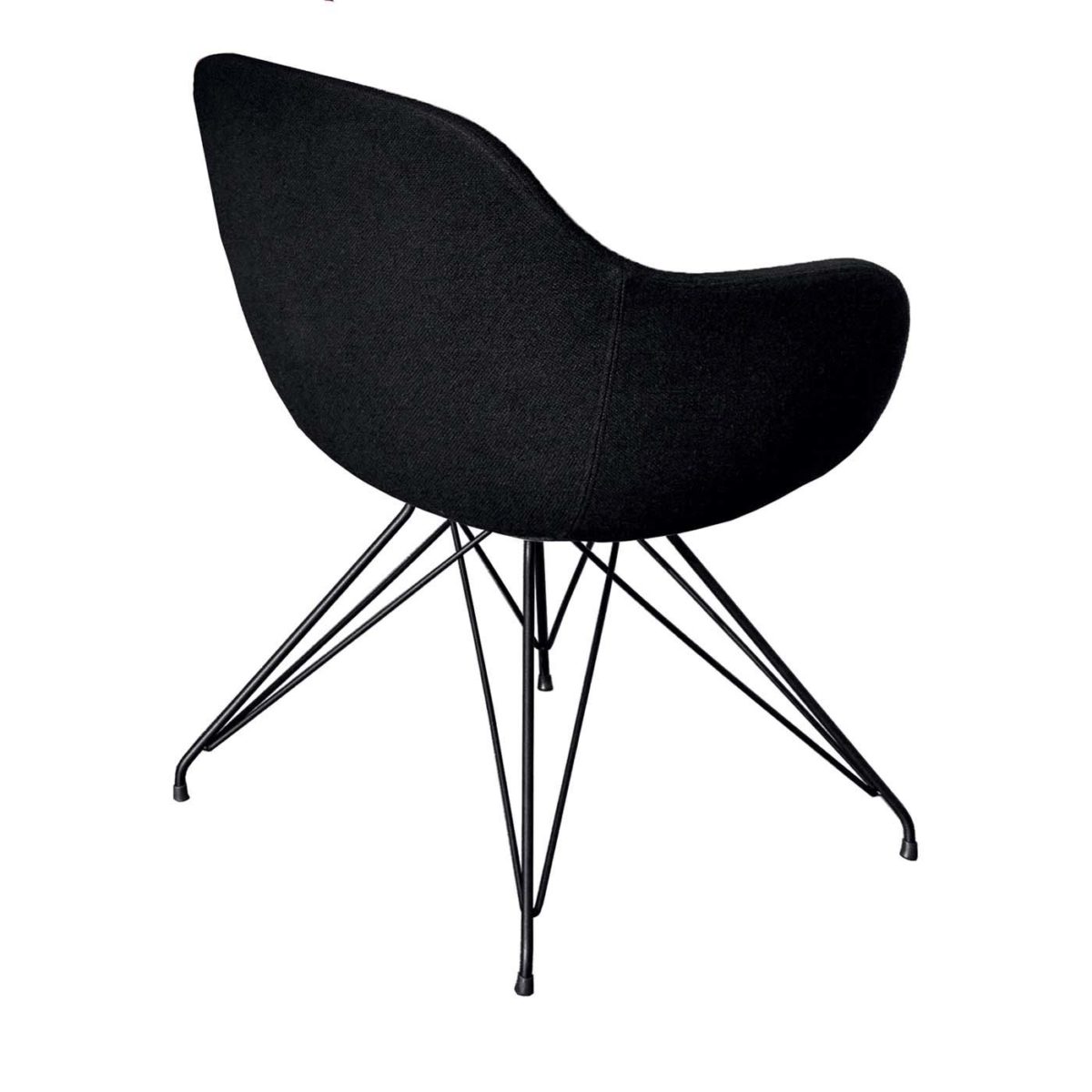 Cadira Wire Black Chair with Armrests by SOVET Italia