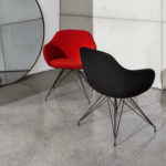 Cadira Wire Black Chair with Armrests by SOVET Italia