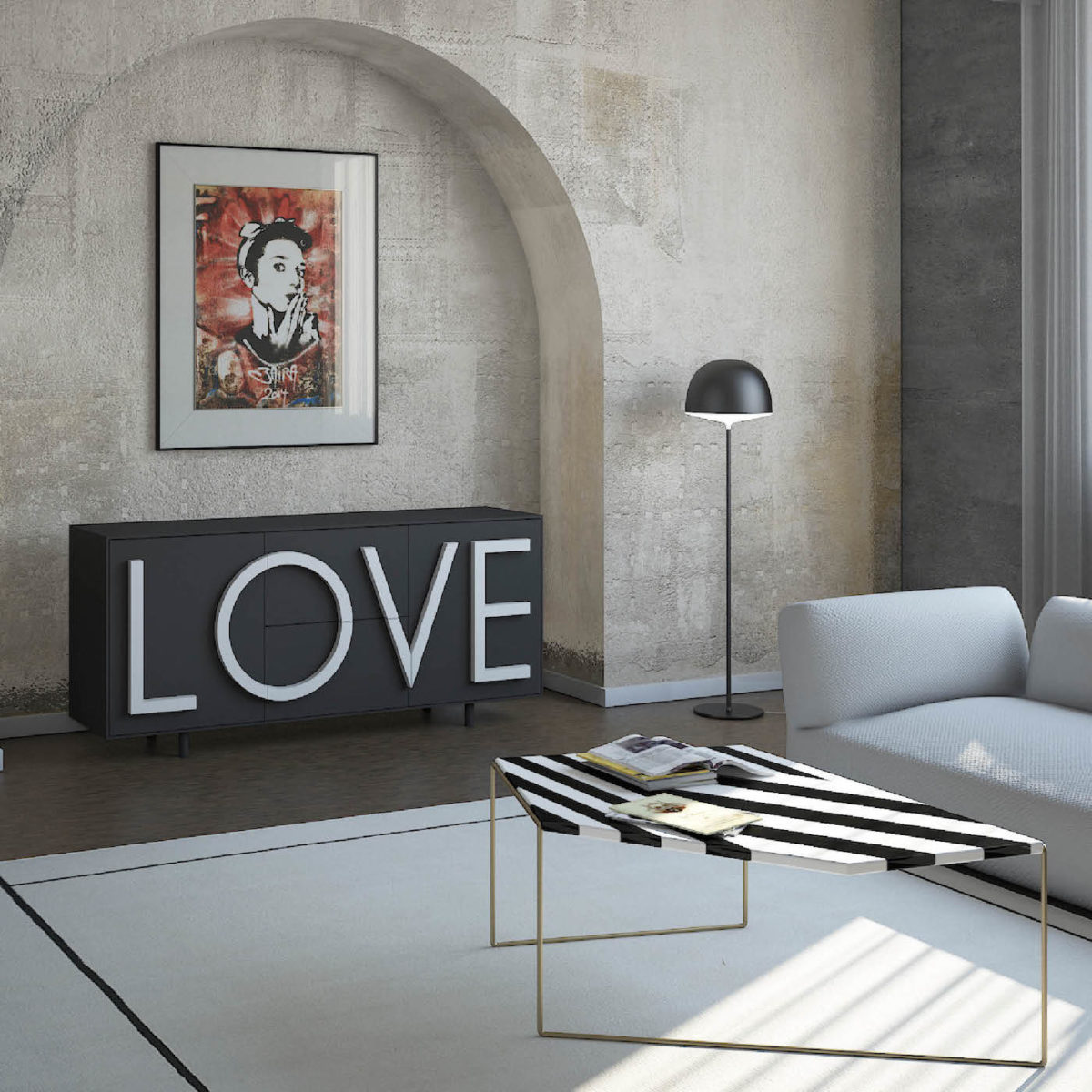 Love Large Black & Gray  Sideboard by Driade