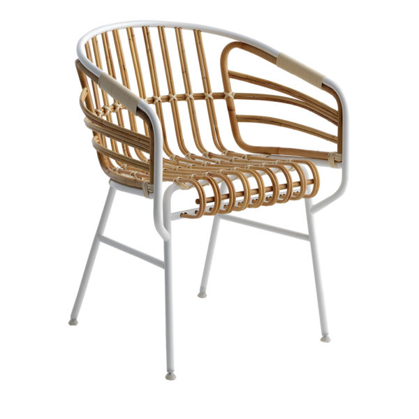 Raphia White Rattan Chair by Casamania & Horm