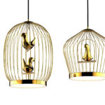 Twee T. Gold  Large Suspension Lamp by Casamania & Horm