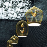 Twee T. Gold  Large Suspension Lamp by Casamania & Horm