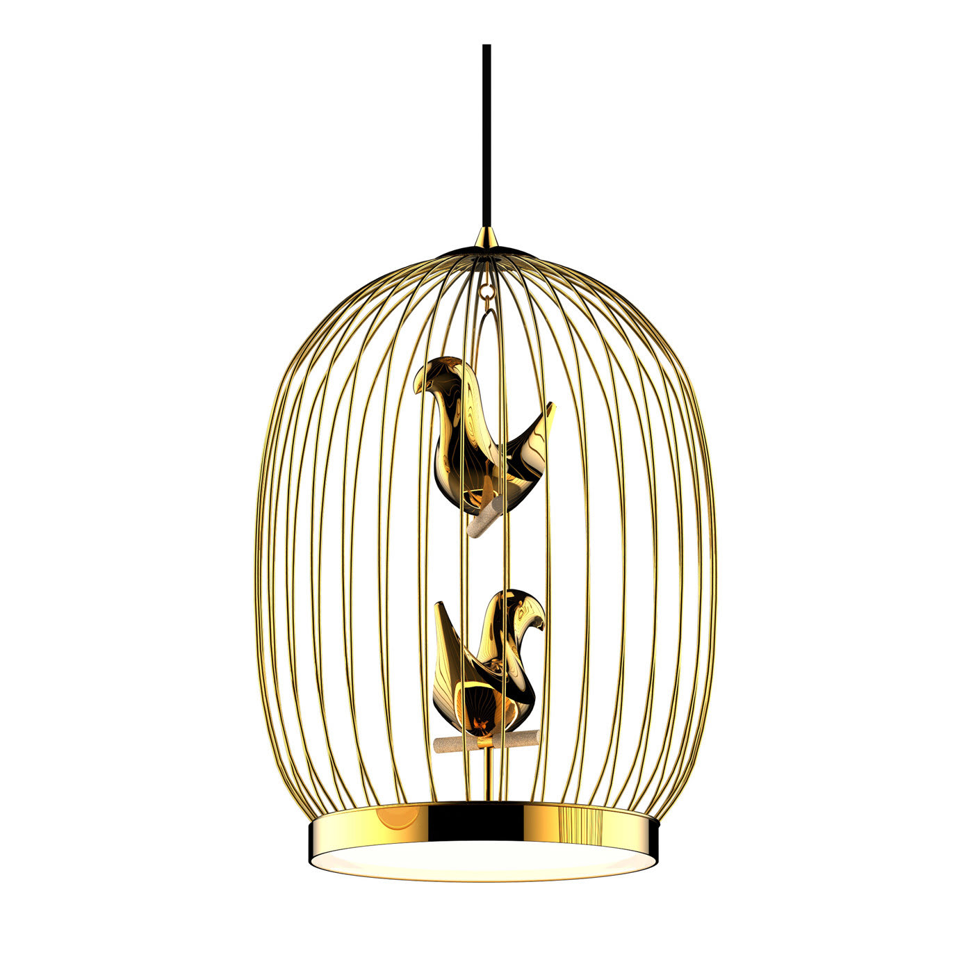 Twee T. Gold  Large Suspension Lamp by Casamania & Horm