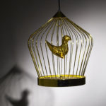 Twee T. Gold  Small Suspension Lamp by Casamania & Horm