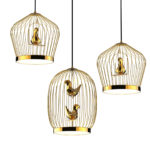 Twee T. Gold  Small Suspension Lamp by Casamania & Horm