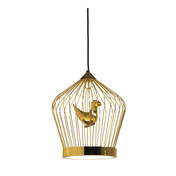 Twee T. Gold  Small Suspension Lamp by Casamania & Horm