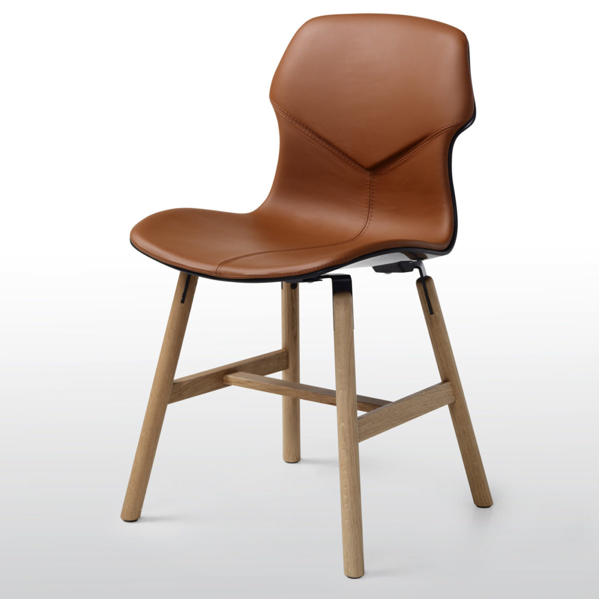 Stereo Set of 2 Brown Leather Chairs by Casamania & Horm