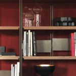 Zigzag 5-Shelf Walnut & Bronze  Bookcase by Driade