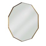 Visual Decagonal Brass Mirror by SOVET Italia