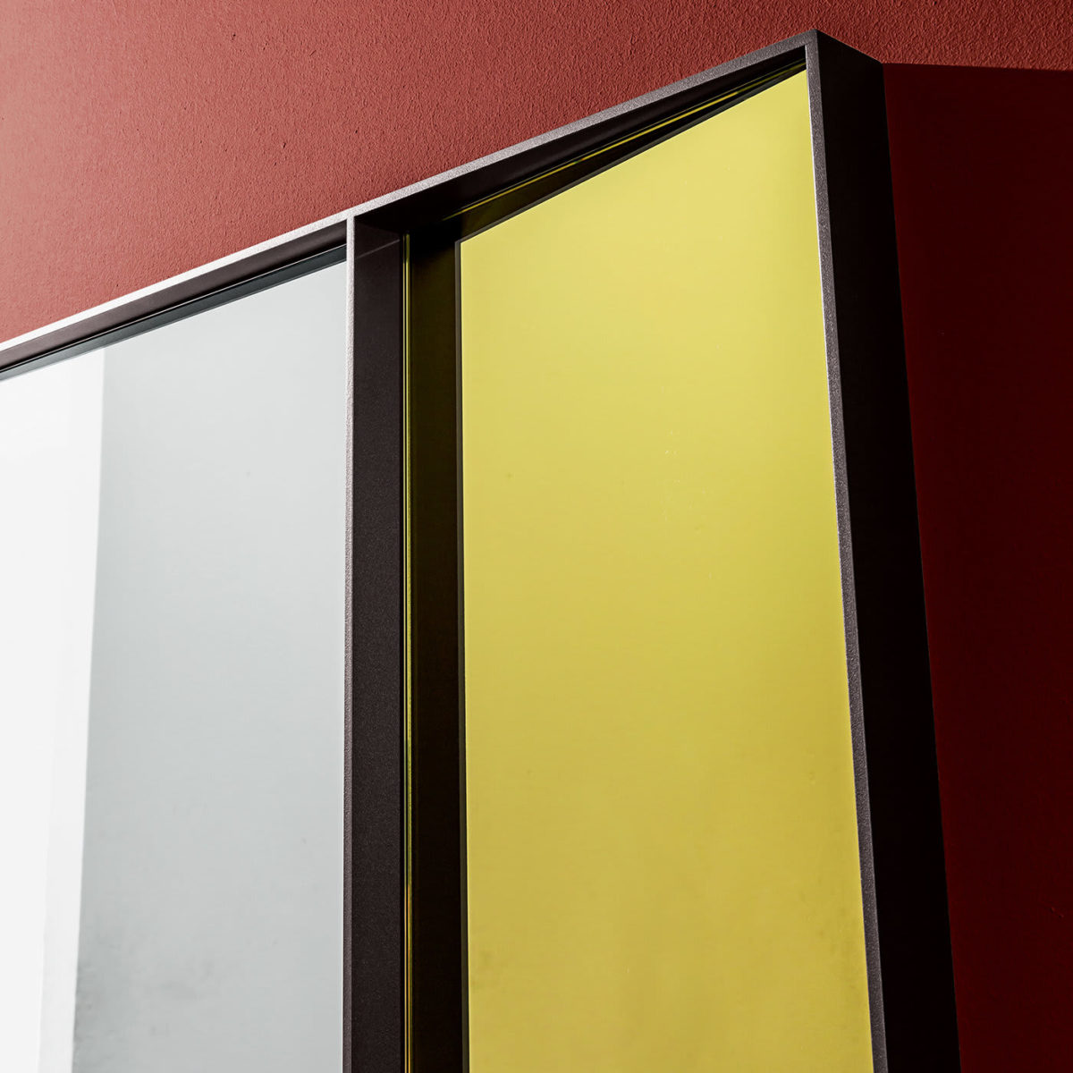 Campos Vertical Mirror in Extralight and Gold by SOVET Italia